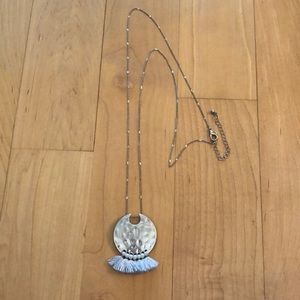 Fringe Detail Long Necklace